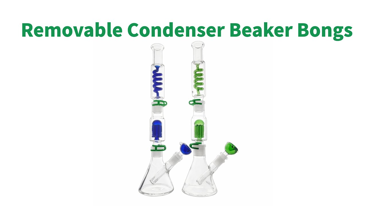 Big Removable Condenser Coil & Tree Perc Beaker Bongs / BongsWholesaler Product Review
