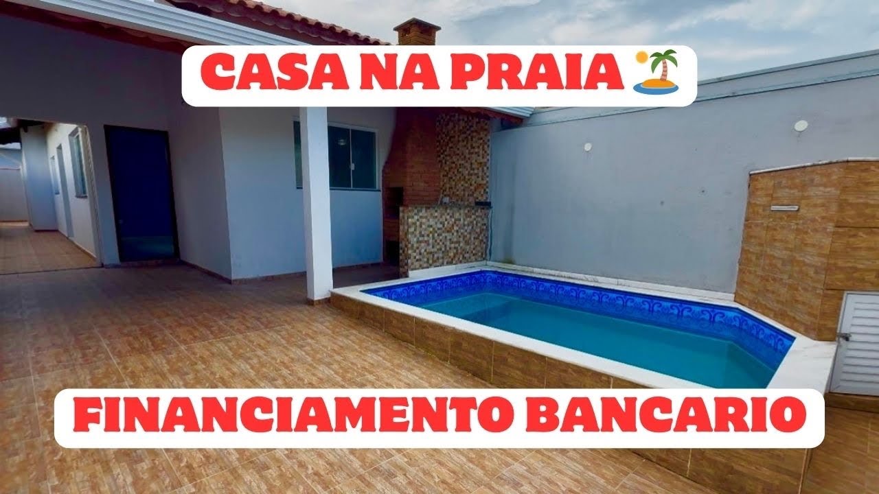 CASA NA PRAIA COM PISICNA E ÁREA GOURMET EM PERUÍBE/SP