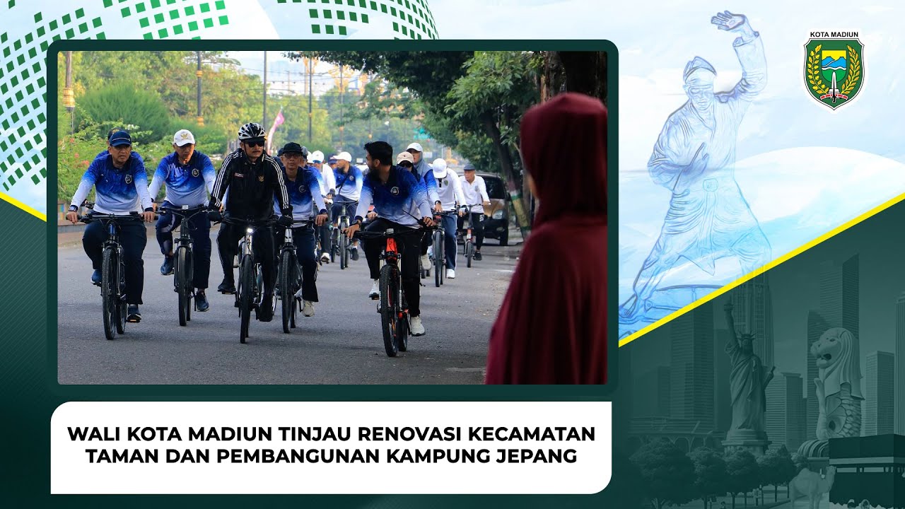 Gowes Lapangan, Wali Kota Madiun Tinjau Renovasi Kecamatan Taman dan Pembangunan Kampung Jepang