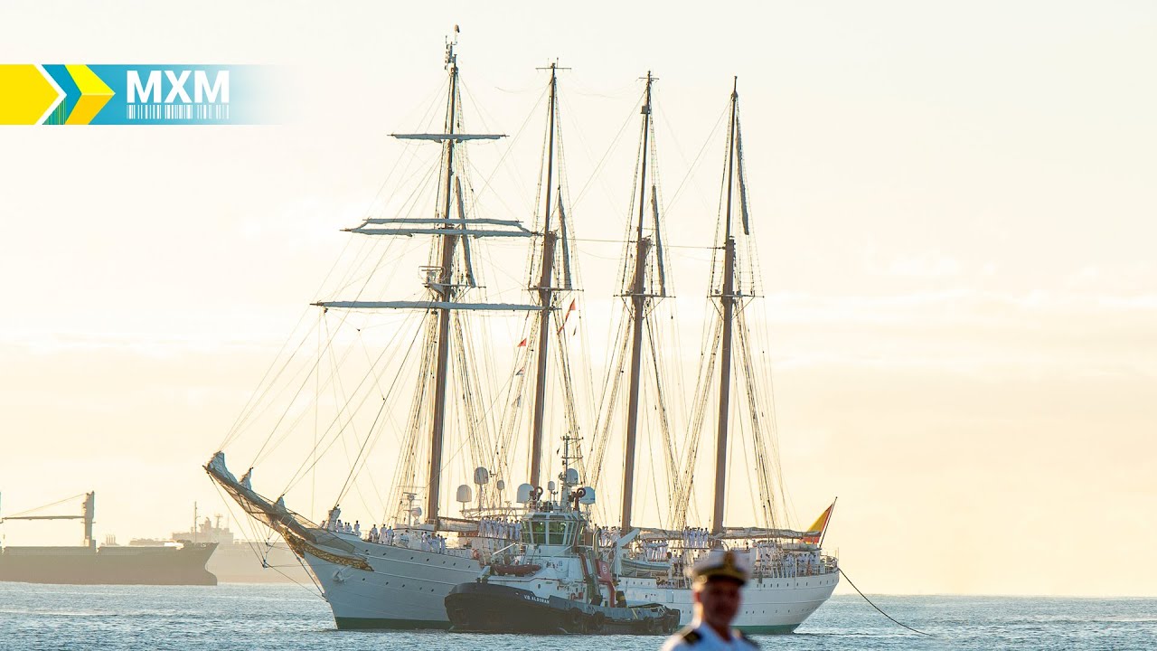 A bordo del ‘Juan Sebastián Elcano’, el buque escuela de la Armada española