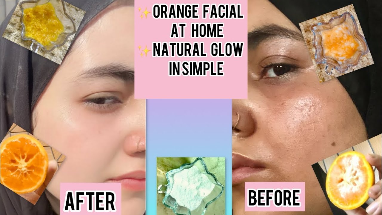 Natural Orange Facial at Home | Instant Eid Glow Facial 🍊 | DIY Natural Facial 🍊