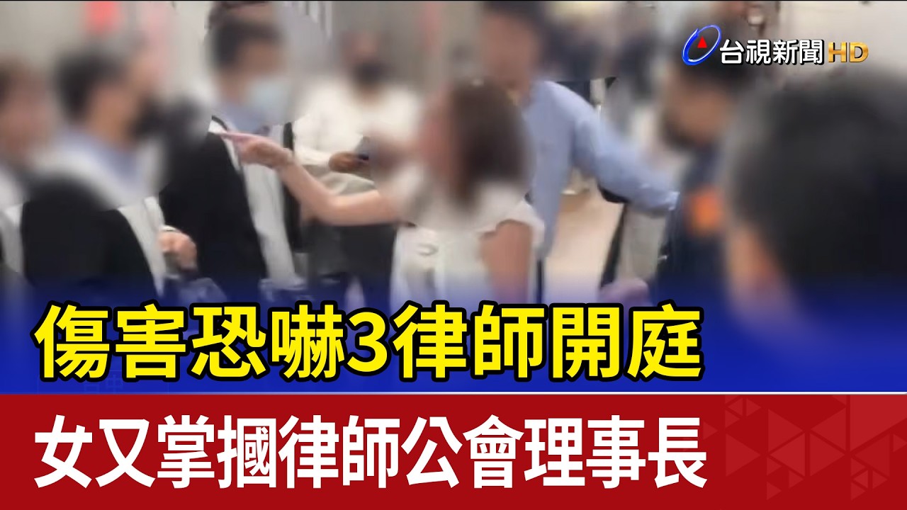 傷害恐嚇3律師開庭 女又掌摑律師公會理事長