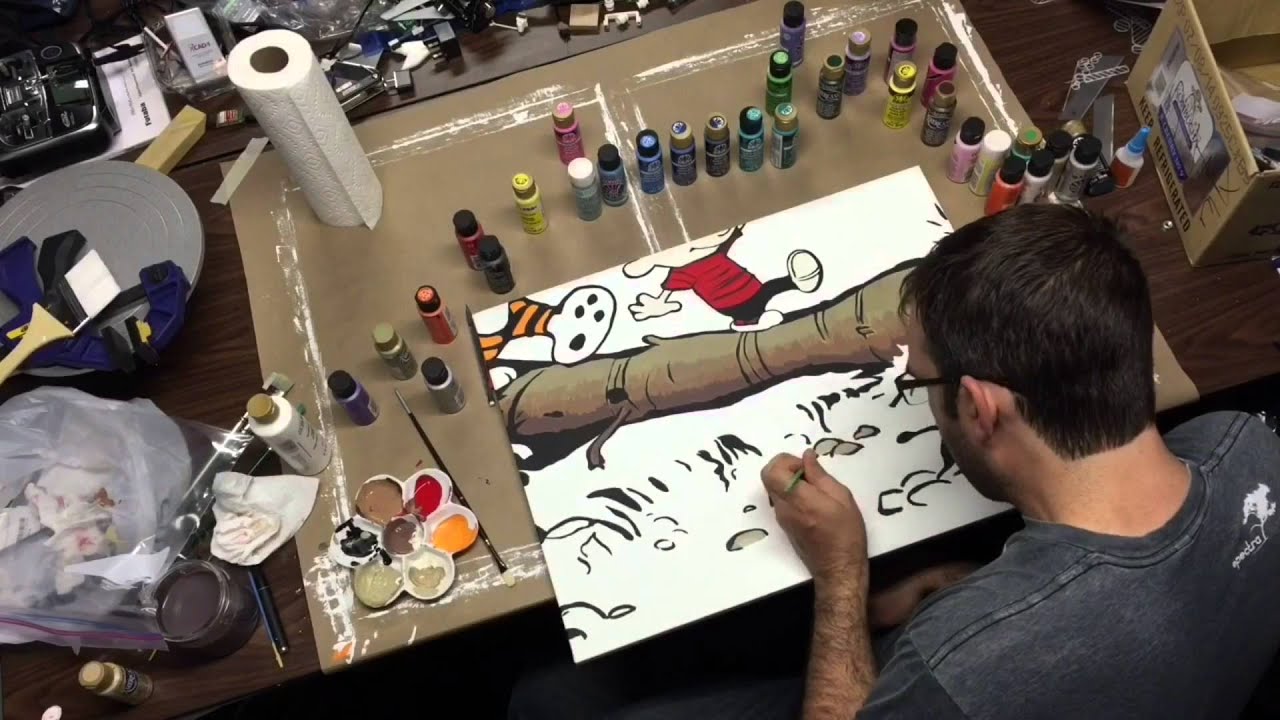 Calvin & Hobbes time lapse painting