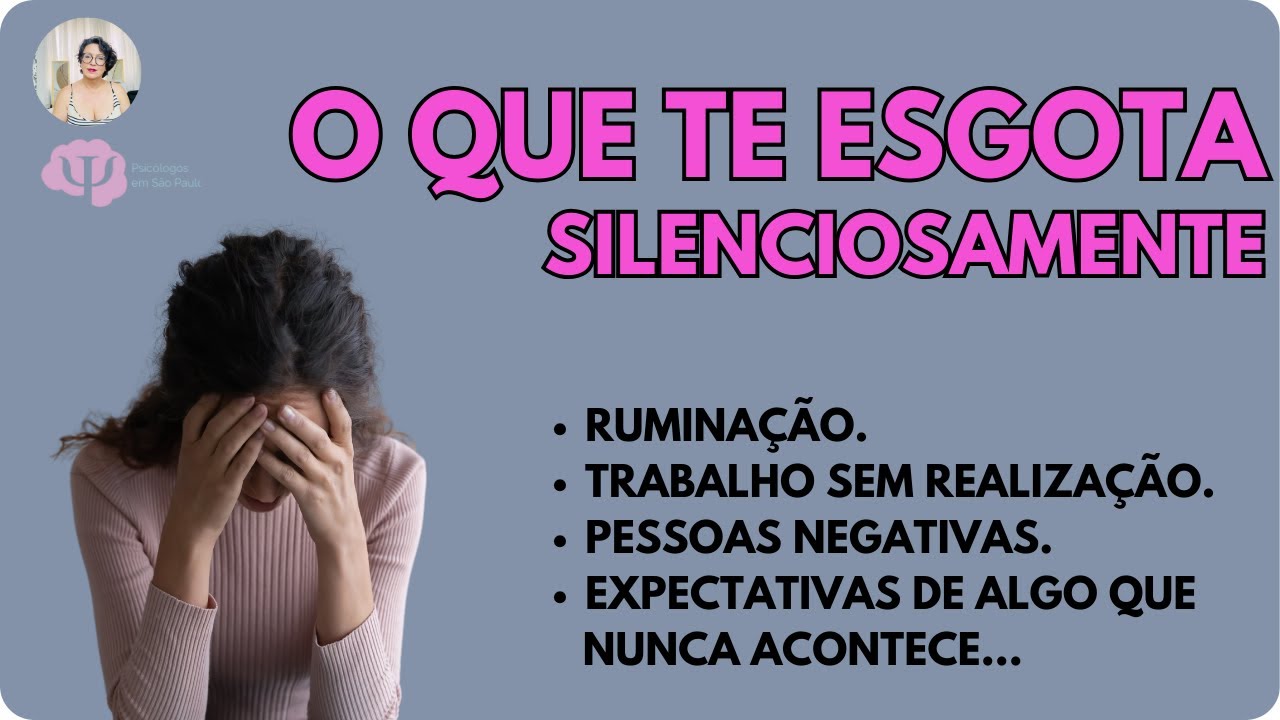 RUMINAÇÃO MENTAL.  TRABALHO SEM REALIZAÇÃO. PESSOAS NEGATIVAS  e EXPECTATIVAS QUE NUNCA SE REALIZAM