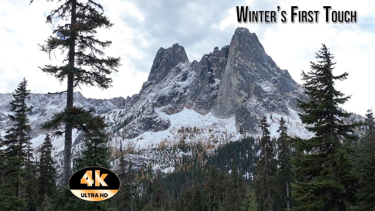 Autumn to Winter in the Cascades | 4K Drone