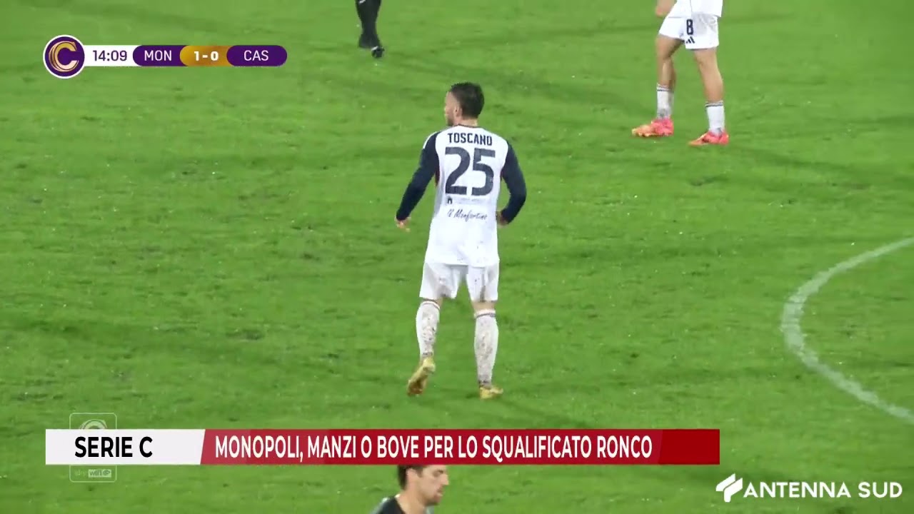 SERIE C MONOPOLI, MANZI O BOVE PER LO SQUALIFICATO RONCO