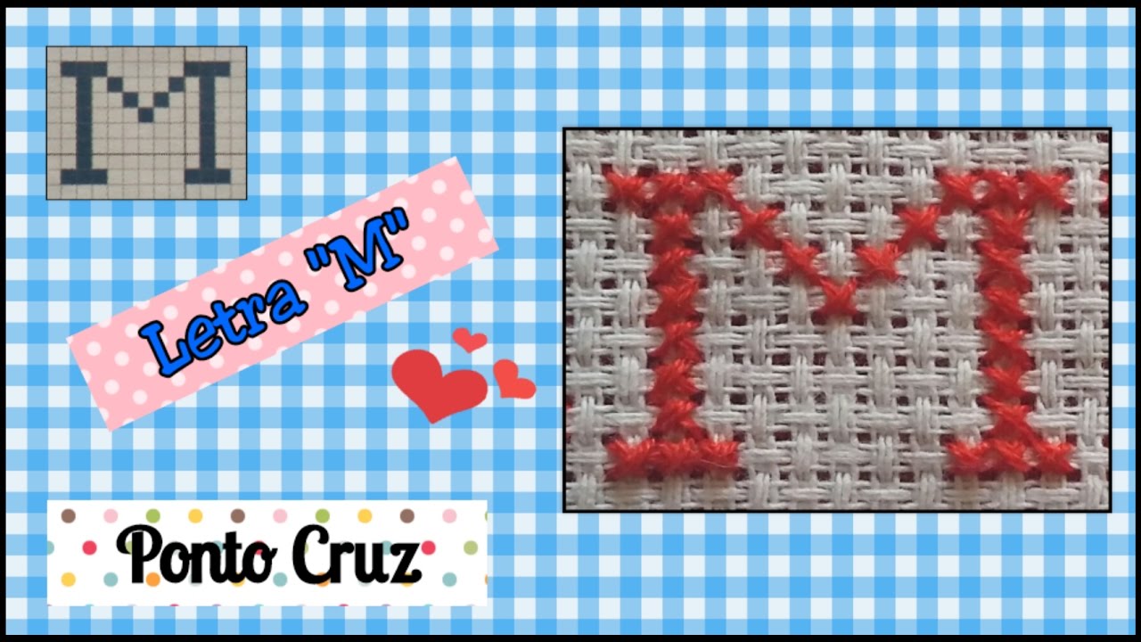 Letra M - alfabeto ponto cruz