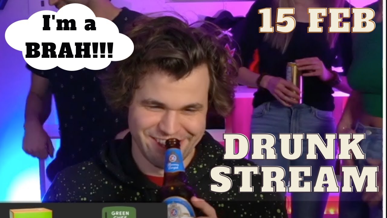 DRUNK Magnus Carlsen Funny moments