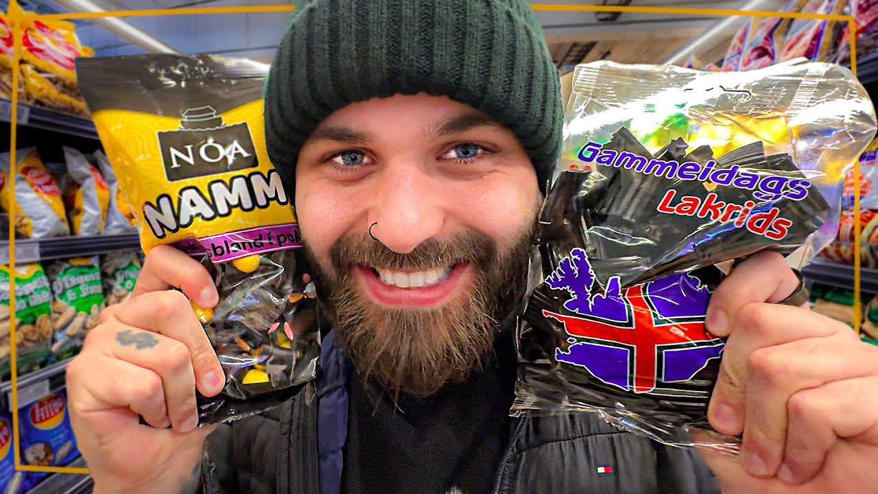 COMPREI E PROVEI AS BESTEIRAS DO SUPERMERCADO NA ISLÂNDIA 🇮🇸