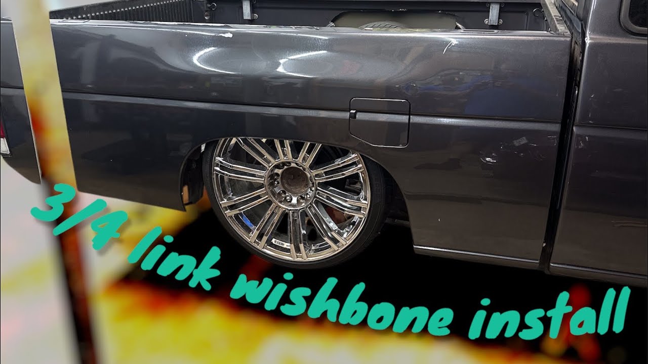 Installing a 3/4 link wishbone on the Nissan Hardbody.