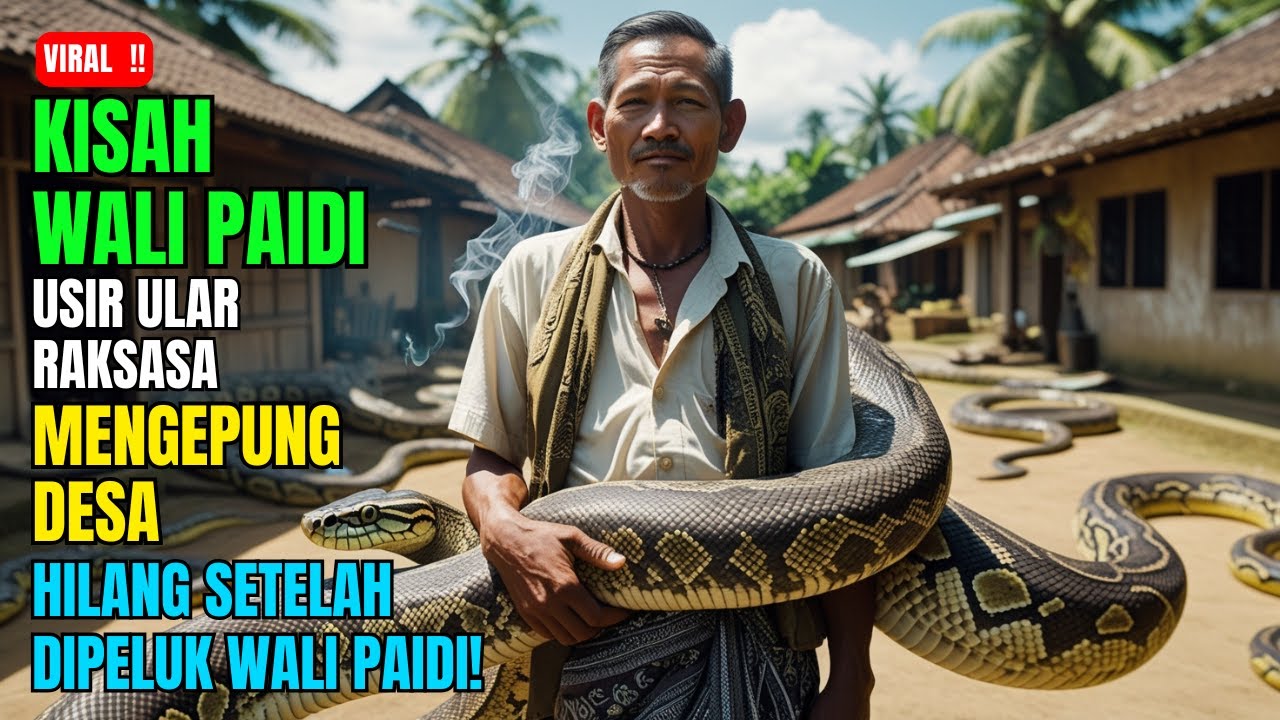 Viral !!! Kisah Wali Paidi Usir Ular Raksasa yang Mengepung Desa Hilang Setelah di Peluk Wali Paidi