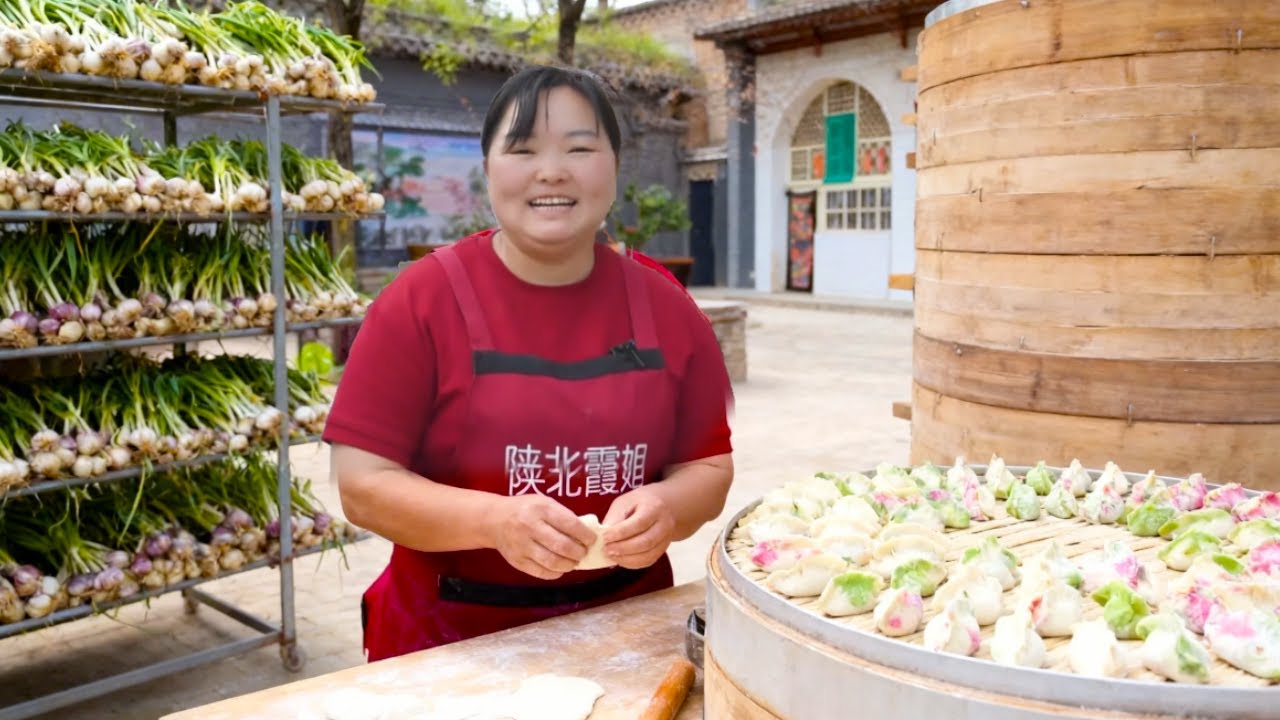 【陕北霞姐】从地里到碗里：霞姐手作小蒜饺子，一口下去全是春天的鲜味！