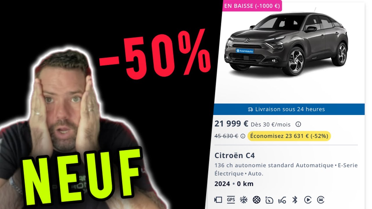 ARAMISAUTO brade des Citro&euml;n C4 &eacute;lectrique : bon plan &agrave; moiti&eacute; prix e-C4 NEUF