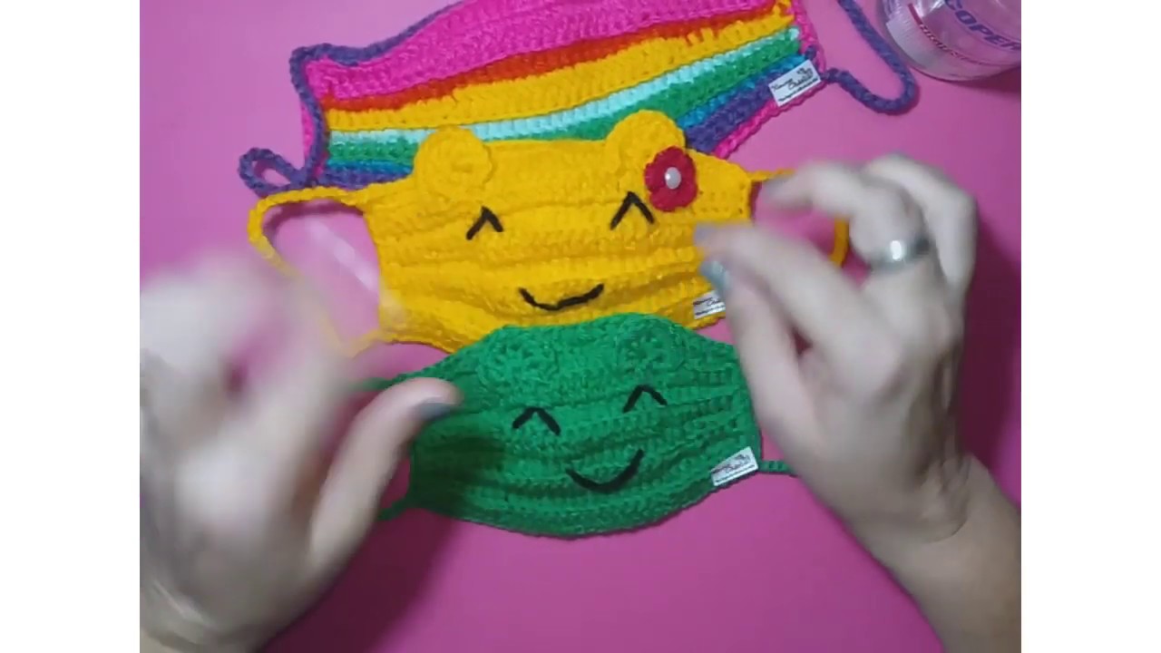 Máscara infantil de crochê 🦄