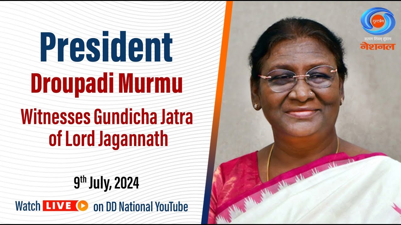 President Droupadi Murmu Witnesses Gundicha Jatra of Lord Jagannath