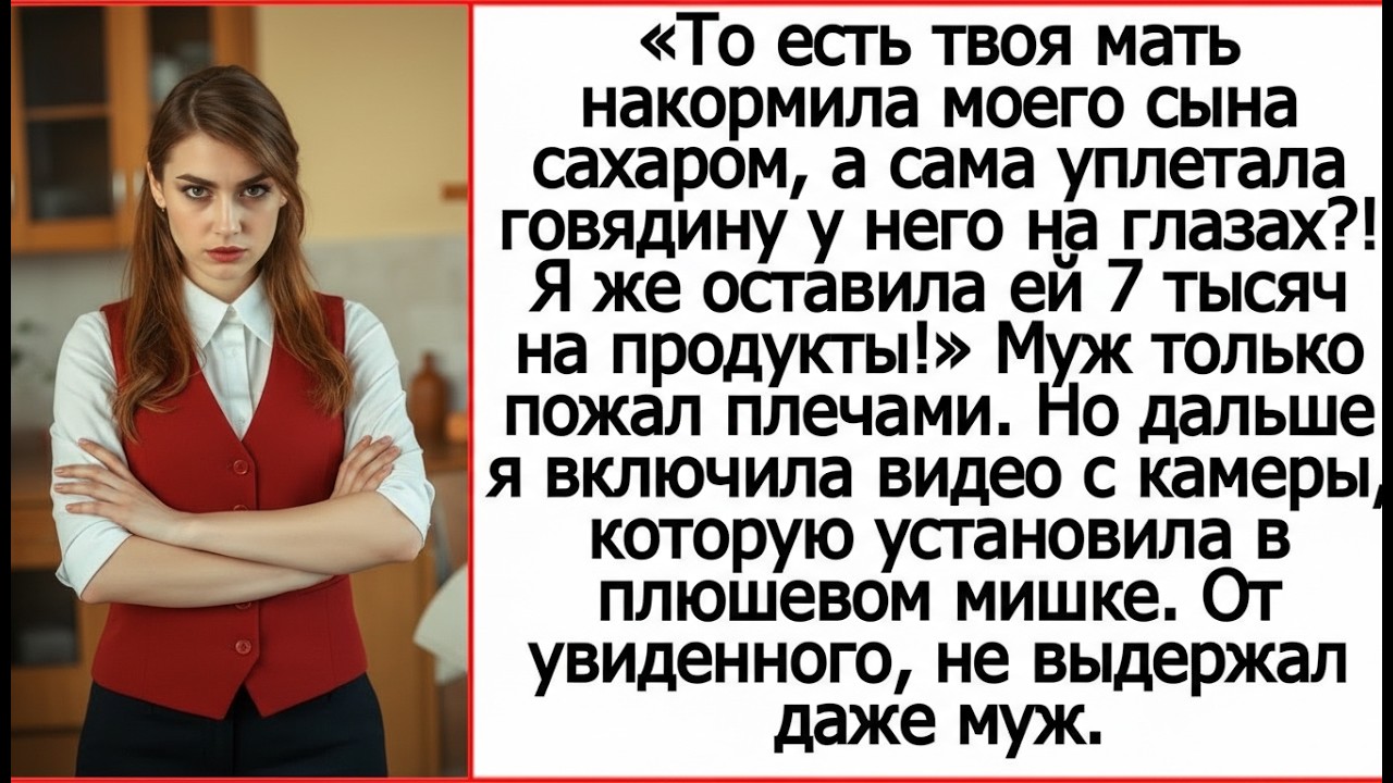 Включила видео с камеры, которую установила в плюшевом мишке и увидела как свекровь.
