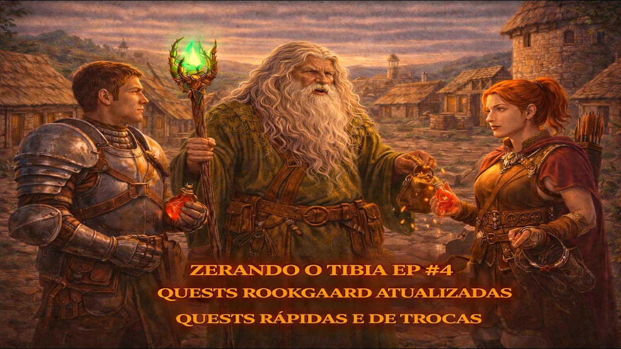 ZERANDO O TIBIA EP #4 | QUESTS ROOKGAARD ATUALIZADAS | QUESTS RÁPIDAS E DE TROCAS