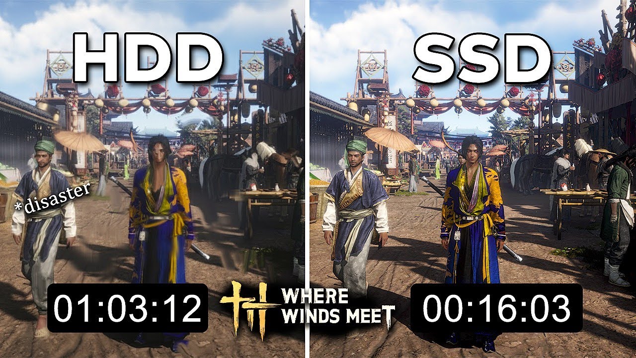 Where Winds Meet - SSD vs HDD | Load Time Test | Game Performance Test