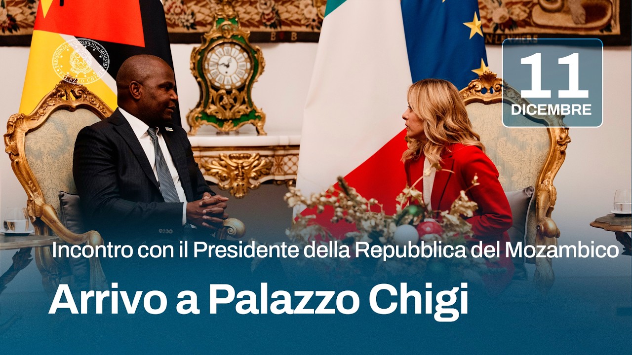 Incontro del Presidente Meloni con il Presidente della Repubblica del Mozambico