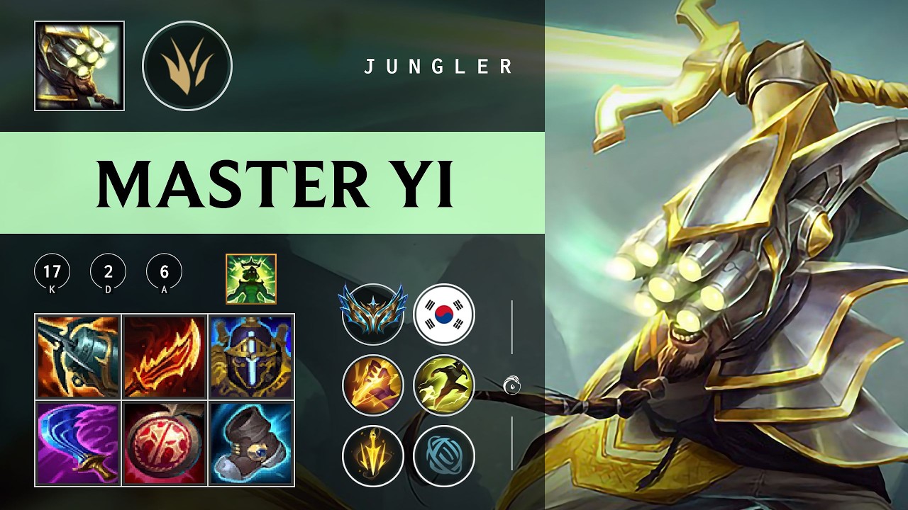 Master Yi Jungle vs Pantheon - KR Challenger Patch 26.07