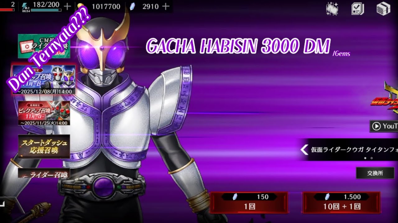 GACHA HABISIN 3000 DM!!! - Kamen Rider Defense Warrior #2