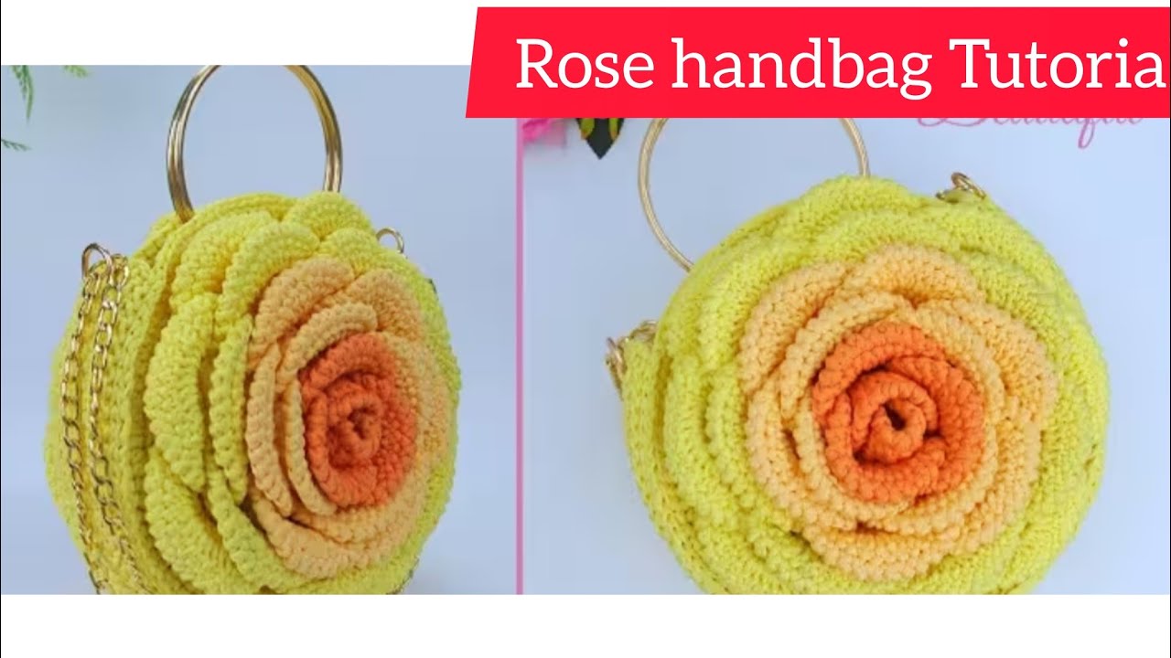 Woww🥰💫 Woolen Handbag Tutorial ✨. Rose Handbag Banna Sikhe 🥰 #crochetcrosai #crochet. Disha handwork