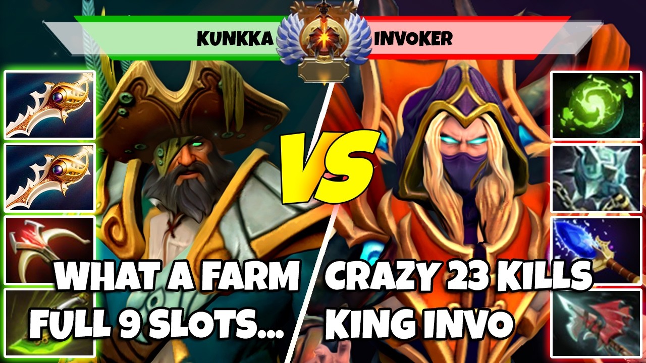 KUNKKA (Mid) vs INVOKER (Mid) - Epic Battle Of Immortal Rank Dota 2 Players - Z Dota 2