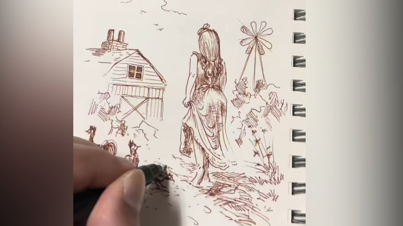Draw a farm girl 