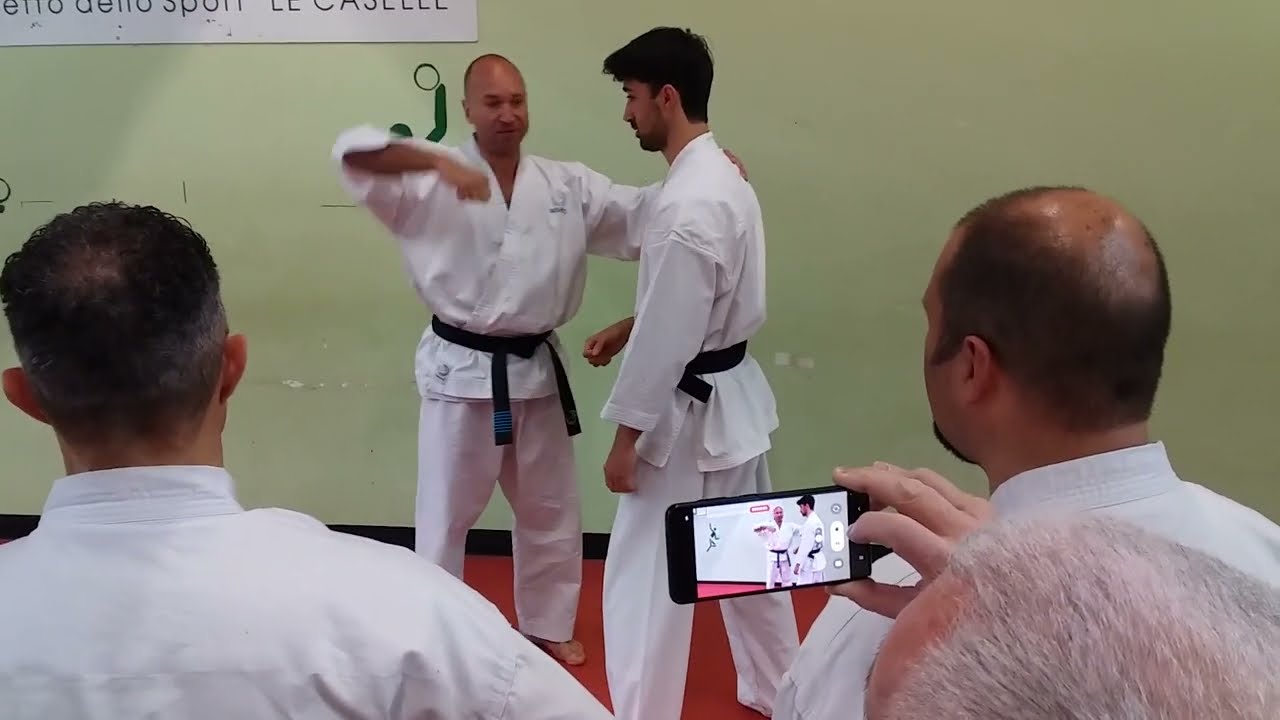 MAESTRO 8° DAN KYOKUSHINKAI FULVIO PASCUT: COLPI ANGOLATI A 45° USO DEI POLSI A DISTANZA RAVVICINATA