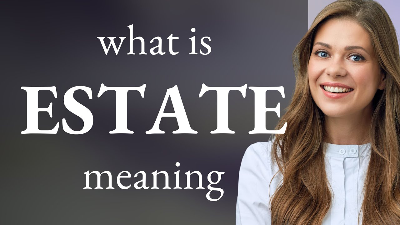 Estate | definition of ESTATE