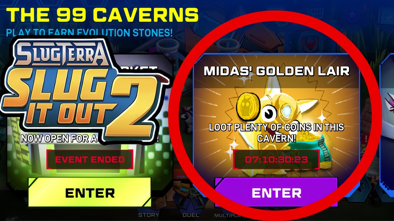 Золотое логово Мидаса открыто! Безумный фарм монет в 99 пещерах | Slugterra Slug It Out 2 (более ...