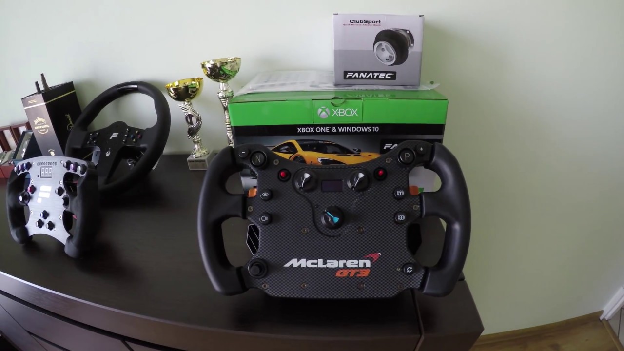 Fanatec CSL McLaren GT3 wheel review, settings, test drive FullHD (English Subtitles)
