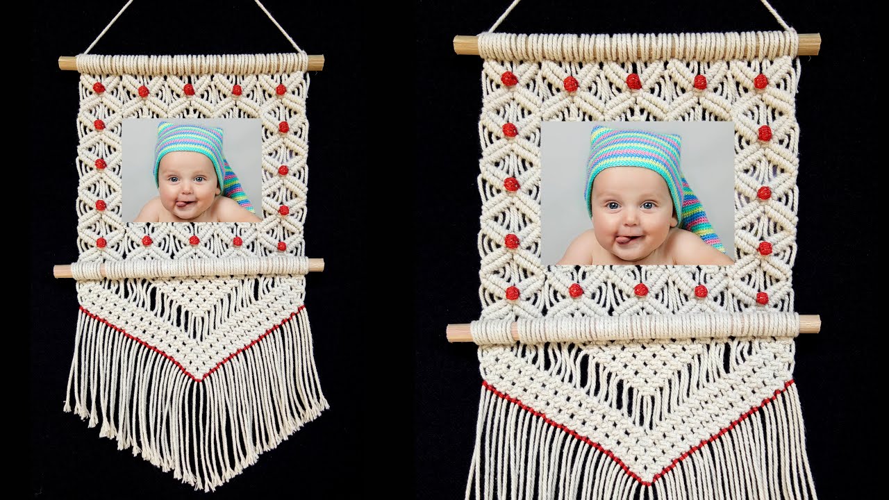 How to make a unique wall hanging photo frame | Best Door Hanging Photo Frame | DIY Rope Craft Ideas