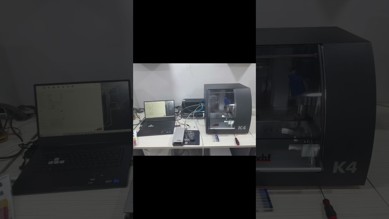 Installation  of Vhf K4 Edition 4axis dental cnc milling machine soft materials Zirconia, peek...