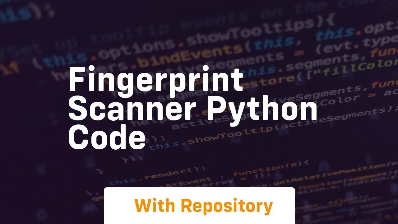 fingerprint scanner python code