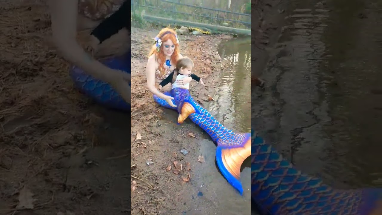 Baby Mermaid Wants in Water #shorts #mermaidlife #mermaid #toddler #canada #parenting