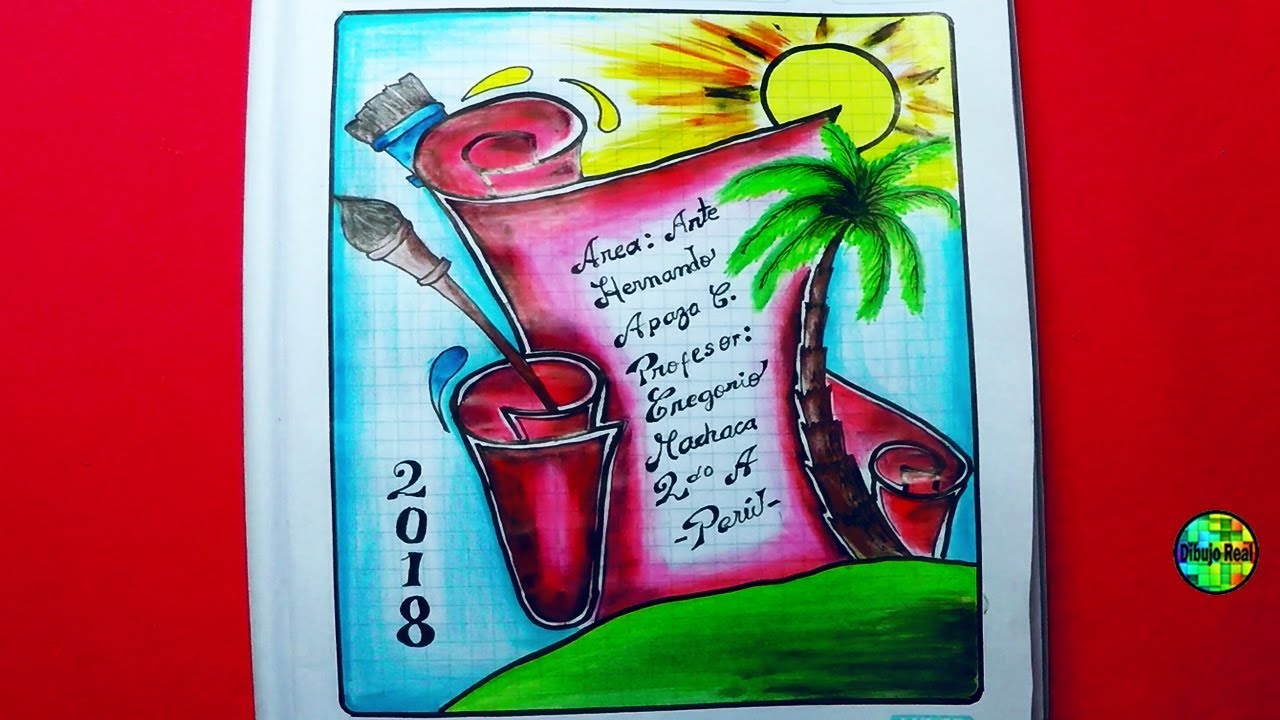 Como Dibujar Caratulas      Para Cuadernos de Primaria