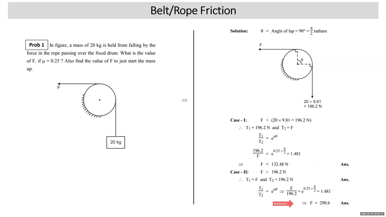 Belt / Rope Friction