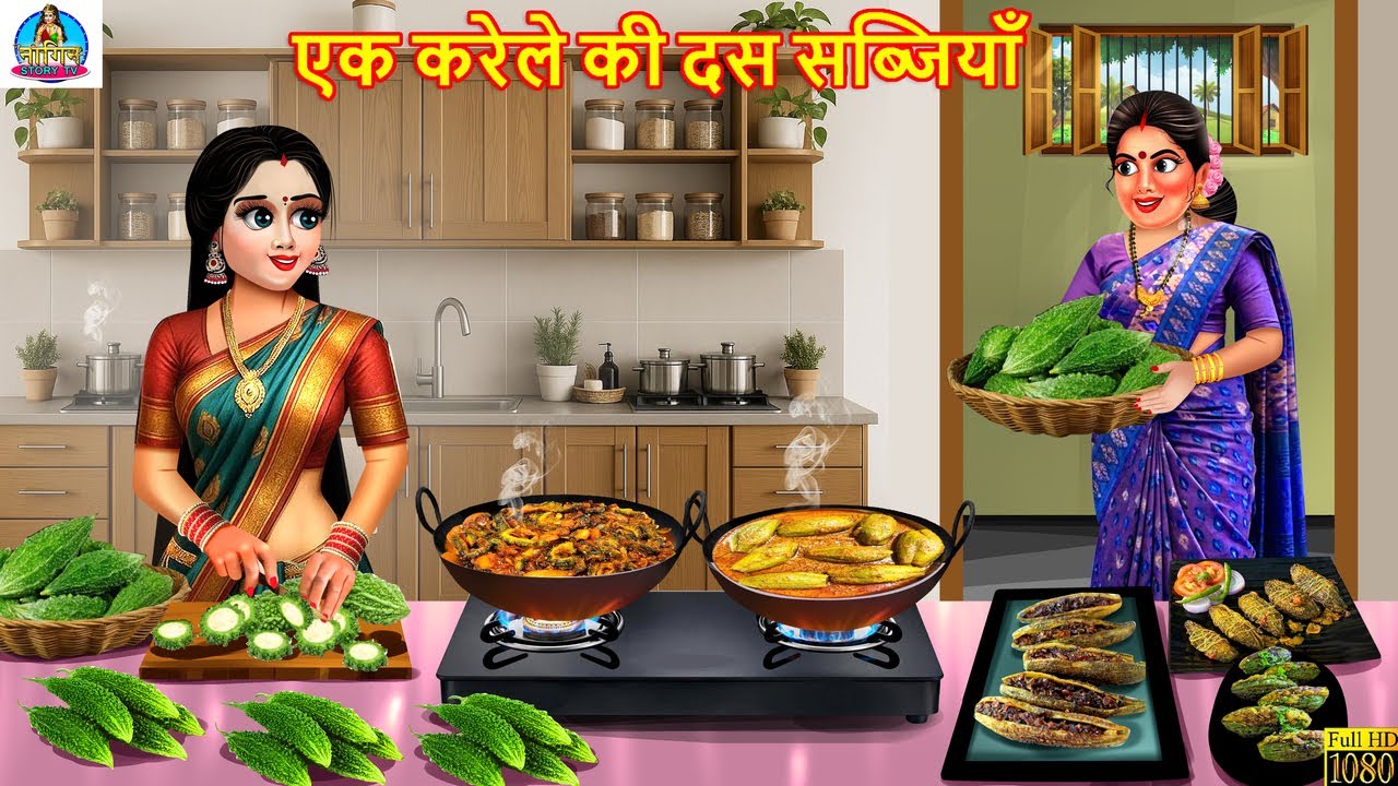 एक करेले की दस सब्जियाँ | Ek Karele Ki Das Sabjiyan | Hindi Kahani | Moral Stories | Hindi Cartoon
