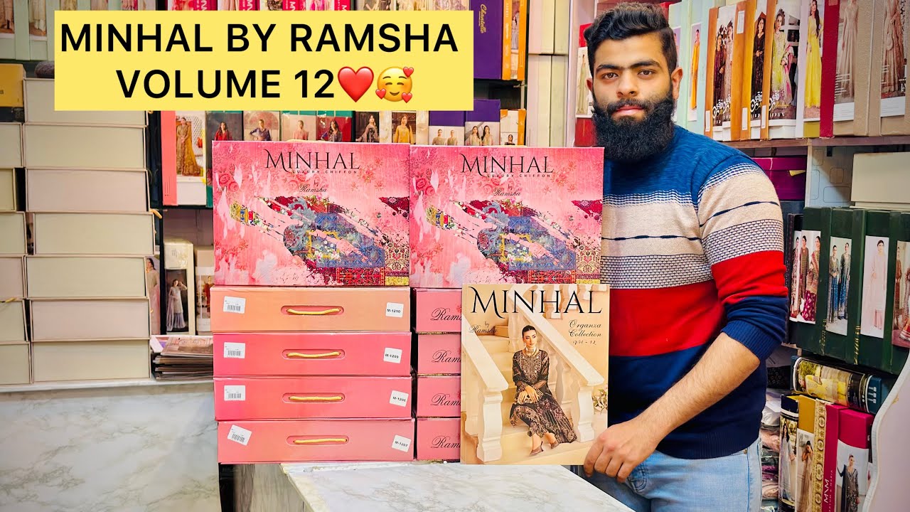MINHAL by Ramsha Organza Edition vol 12 2025/Unstichted Organza Collection 2025/Designer Dresses 25
