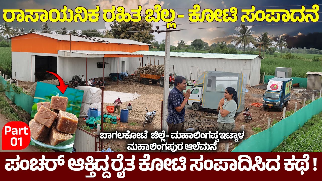 ರಾಸಾಯನಿಕ ರಹಿತ ಬೆಲ್ಲದಿಂದ ಕೋಟಿ ಸಂಪಾದಿಸಿದ ರೈತ | ಮಹಾಲಿಂಗಪ್ಪ ಇಟ್ನಾಳ  Asia’s Biggest Jaggery Market ep1
