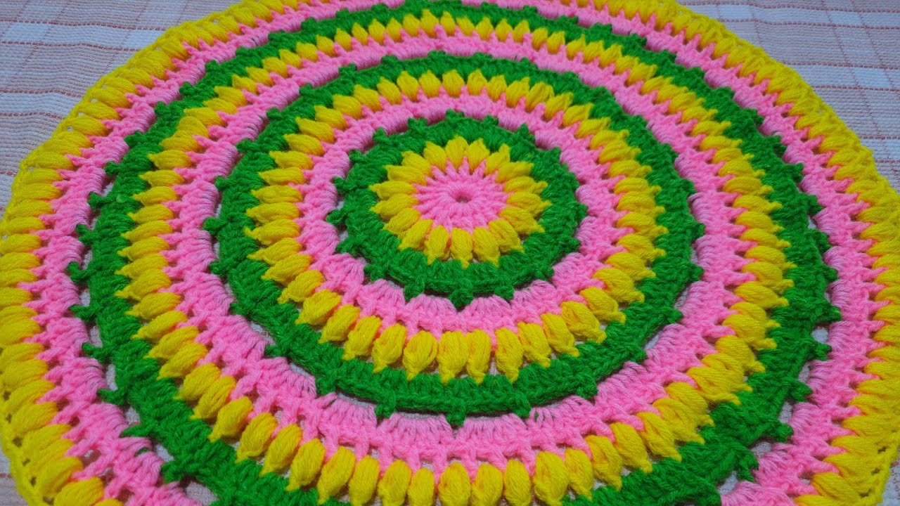 Thalposh ,Crochet Thalposh,Woolen rumal, crosia design Thalposh, @SantoshAllArt