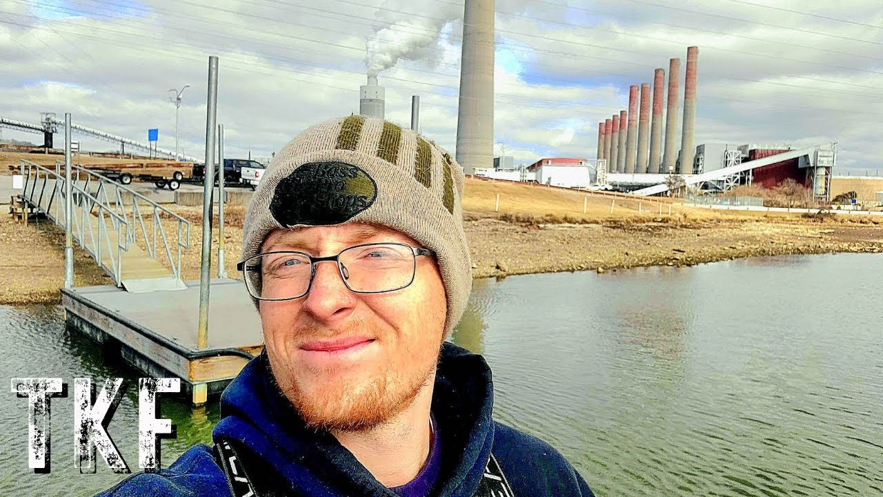 Winter Steam Plant Fishing For Catfish Bait and Catfish