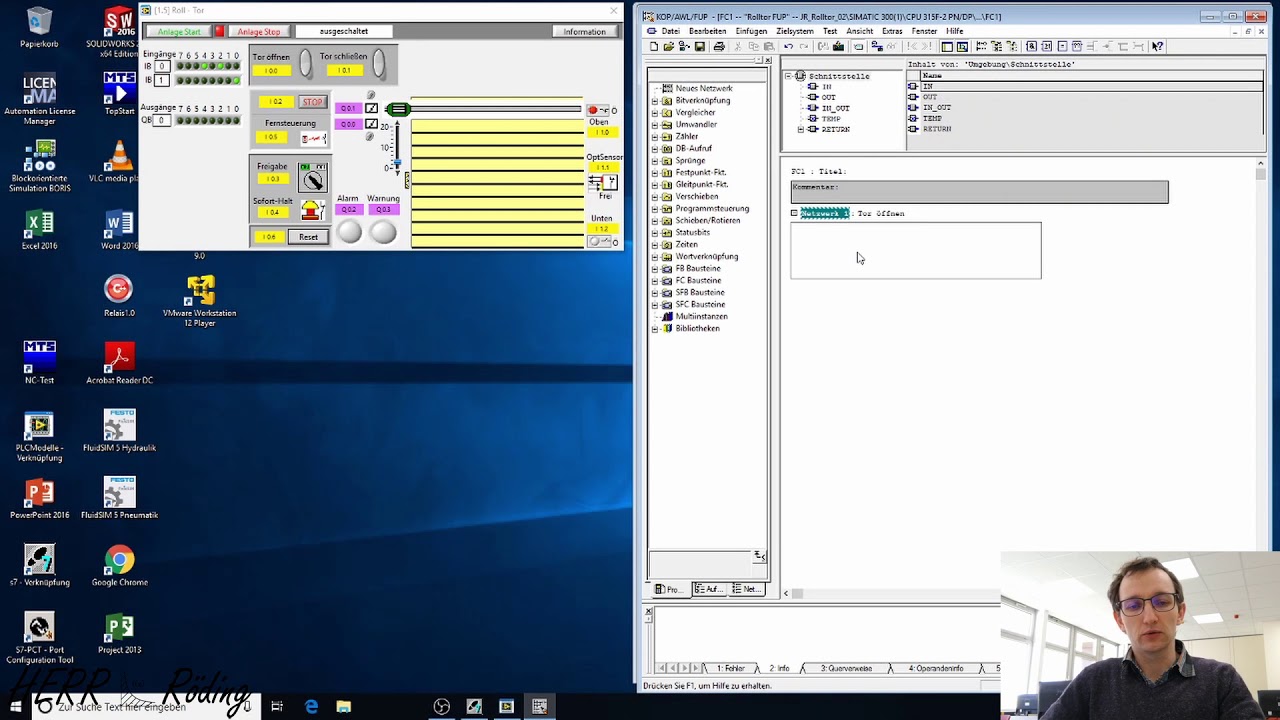 #03 SPS Programmierung mit Step 7 - erstes FUP Programm - Rolltorsteuerung