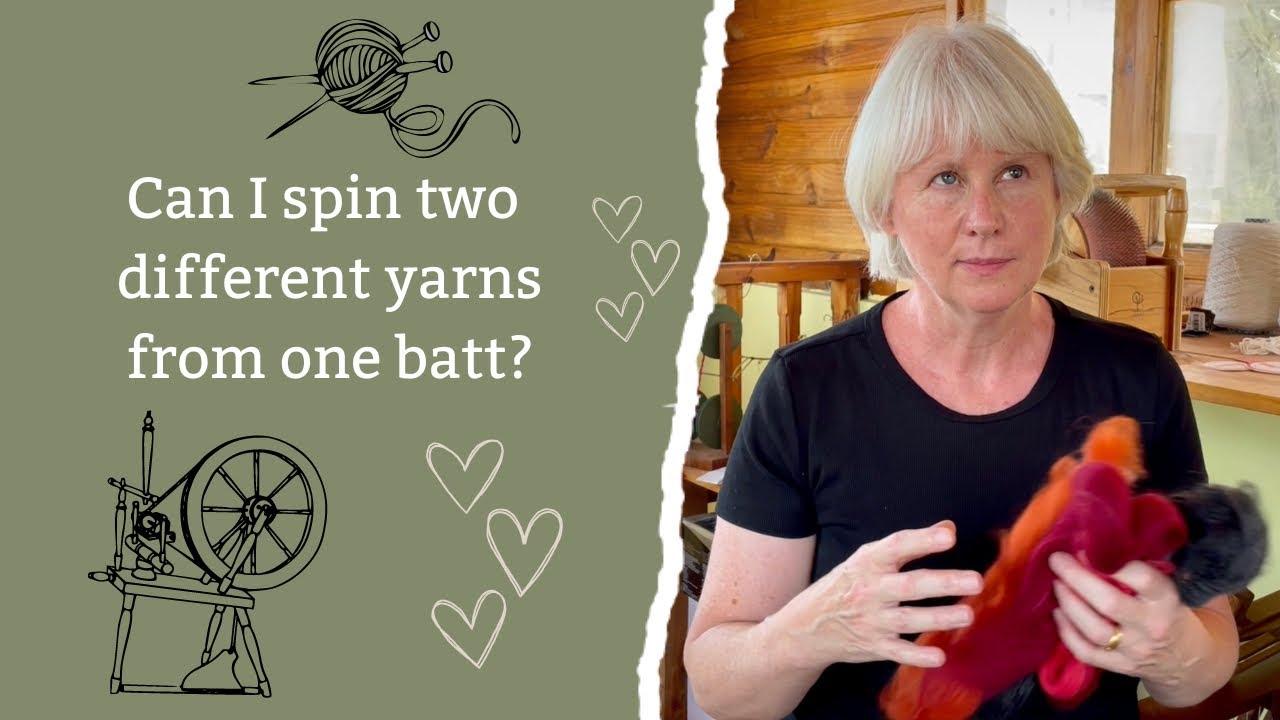 Spinning an art yarn and a complimentary yarn with my Ashford wheels