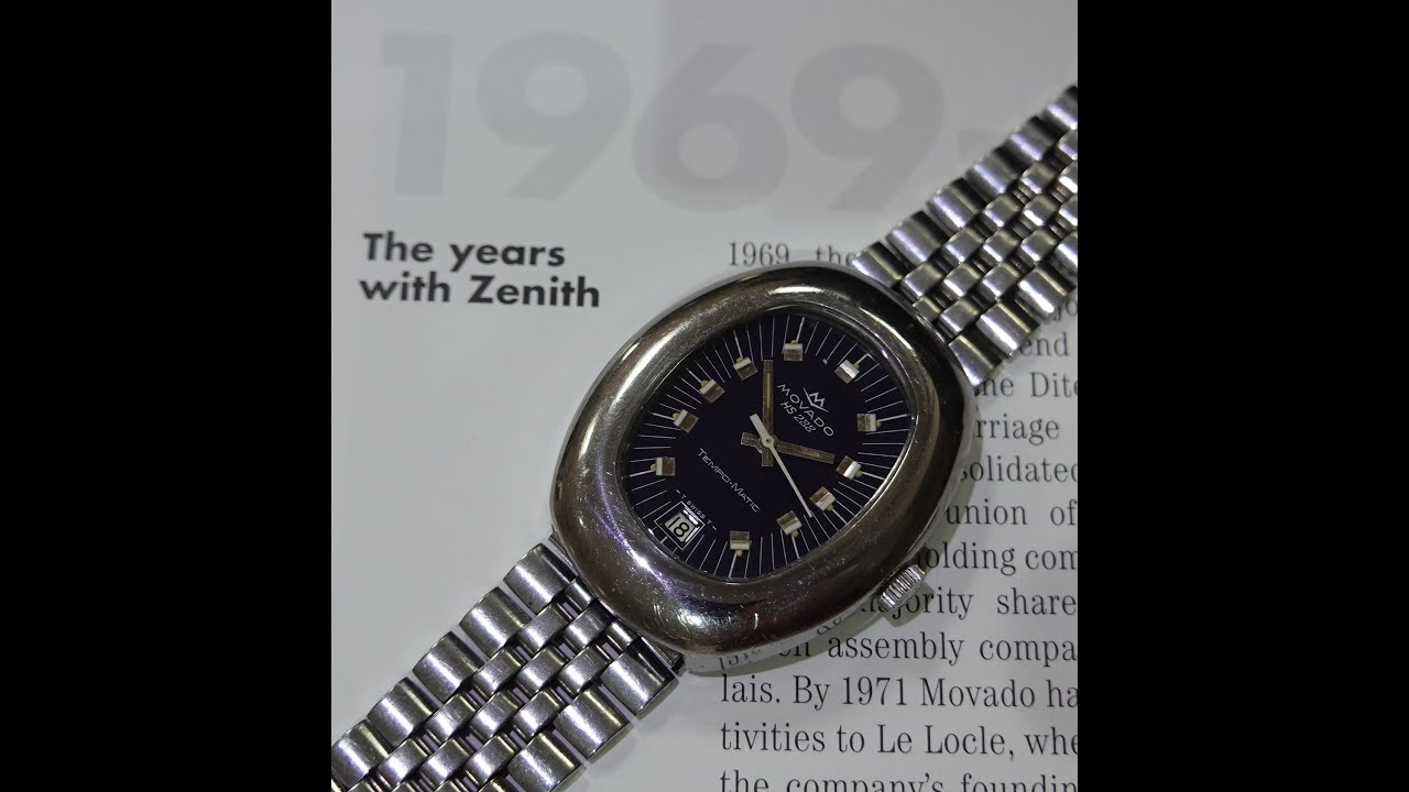 Мужские винтажные часы Movado Tempo-matic HS288 1972 года с автоматическим механизмом Movado/Zenith