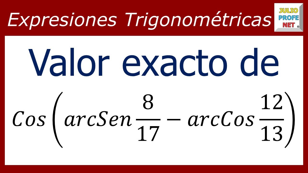 Valores exactos de expresiones trigonométricas | Ej. 11 #julioprofe