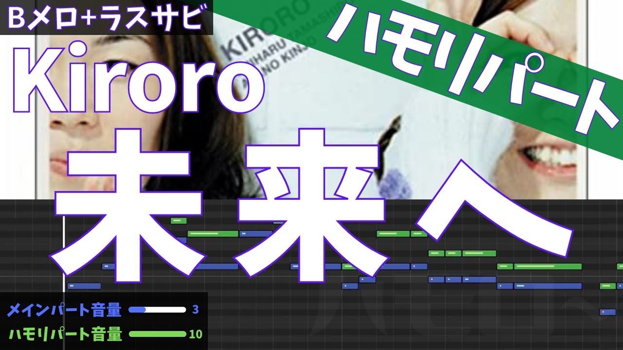 [ハモリパート] 未来へ Kiroro キロロ 音程バー Bメロ サビ
