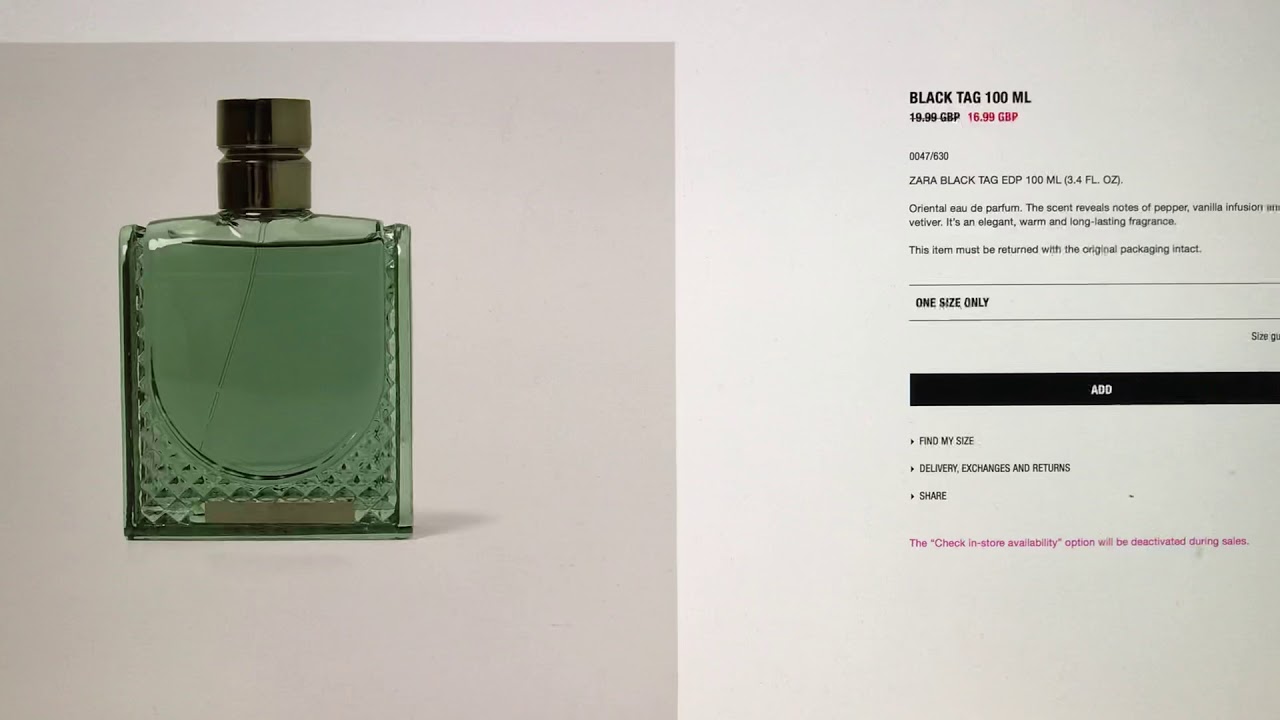 Black Tag 🔥 Zara Mens Fragrance Review ✅  Highly Recommended