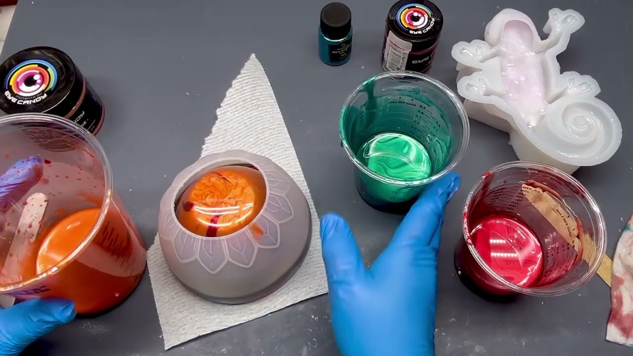 #591 Осенняя форма для цветочного горшка и завершение хамелеона! @EyeCandyPigments